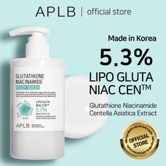 APLB Glutathione Niacinamide Body Care Set – Brightening Body Wash & Lotion Duo for Deep Moisture, Even Skin Tone & Radiant Glow (K-Beauty 2-Pack)