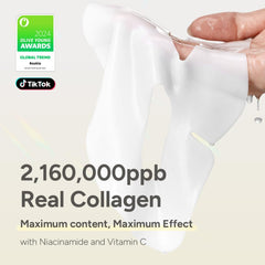 SUNGBOON EDITOR Deep Collagen Niacin-Vita C Overnight Mask 37gx4ea | Real Collagen 2,160,000PPB with Niacinamide & Vitamin C