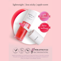 NOONI Korean Vegan Appleseed Lip Oil - Revitalizing for Dry Lips 0.12 FL Oz