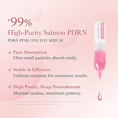 Medicube Salmon DNA PDRN Pink One Day Serum | 99% Salmon DNA PDRN Intensive Ampoule, 0.05 fl.oz x 10e