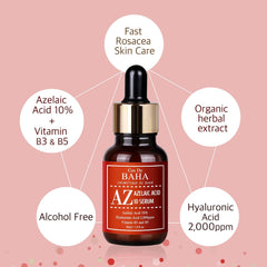 Cos De Baha Azelaic Acid 10% Facial Serum with Niacinamide 1 Fl Oz (30ml)