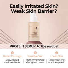 numbuzin No.2 Serum | Creamy 43% Protein Serum | Oat Protein, Ceramide, Panthenol for Skin Barrier | 1.69 fl. oz.