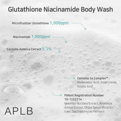 APLB Glutathione Niacinamide Body Wash 300ml / 10.14 fl.oz LIPO GLUTA NIAC CEN™