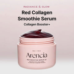 Arencia Overnight Red Smoothie Face Mask Serum, Glowing & Soothing with 30% red collagen, 50g/1.76oz