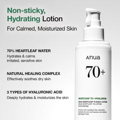 Anua Heartleaf Daily Lotion, Face Moisturizer with Hyaluronic Acid (200ml, 6.76 fl.oz.)
