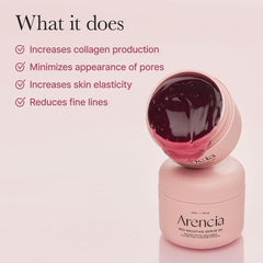 Arencia Overnight Red Smoothie Face Mask Serum, Glowing & Soothing with 30% red collagen, 50g/1.76oz