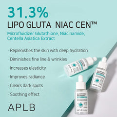 APLB Glutathione Niacinamide Ampoule Serum | LIPO GLUTA NIAC CEN™ 31.3% 1.35 FL.OZ