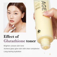 medicube Age-R Glutathione Glow Milky Toner, Low-Irritation Double Layer Toner for Glass Glow Skin with Peptide