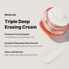 Medicube Triple Collagen Cream - Hydrating & Firming Moisturizer with Hyaluronic Acid, Premium Elastin, Shea Butter, 1.69 oz