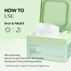 VT COSMETICS CICA Reti-A Daily Mask 30 Sheets, Retinol Complex for Pore Minimizing