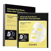 COSRX Advanced Snail Mucin Glass Glow Hydrogel Face Masks Skincare 3 EA