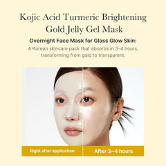 medicube Kojic Acid Turmeric Brightening Gold Jelly Gel Mask | 28g x 4ea