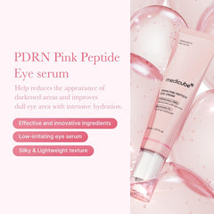 medicube Salmon DNA PDRN Pink Peptide Eye Serum with Niacinamide and 99% Purity Retinol 1.01fl.oz