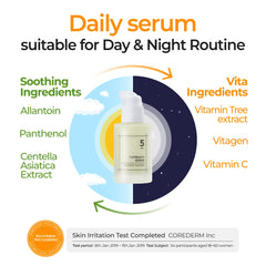 numbuzin No.5 Serum | Goodbye Blemish Serum | for Acne Scars with Vitamin C, Niacinamide, Antioxidant 1.69 fl. oz.