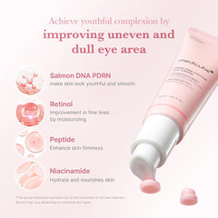 medicube Salmon DNA PDRN Pink Peptide Eye Serum with Niacinamide and 99% Purity Retinol 1.01fl.oz
