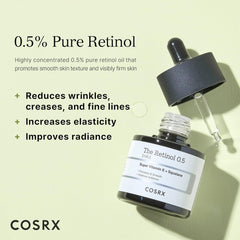 COSRX Retinol 0.5 Oil, Anti-aging Serum with 0.5% Retinoid Treatment for Face