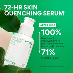 innisfree Green Tea Seed Hyaluronic Serum with Panthenol and Niacinamide 2.7floz