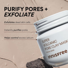 innisfree Super Volcanic Pore Clay Mask with Volcanic Clusters and AHA