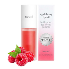 NOONI Korean Vegan Appleseed Lip Oil - Revitalizing for Dry Lips 0.12 FL Oz