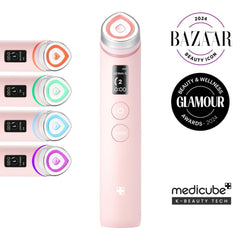 medicube Age-R Booster Pro Pink | 6-in-1 Real Glass Glow Beauty Massager
