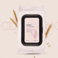THE FACE SHOP Rice Water Bright Cleansing Facial Wipes Pkg of 50 Sealed