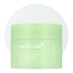 medicube Exosome CICA Tea Tree Calming Toner Pads for Sensitive Skin with Centella Asiatica (100 Pads)