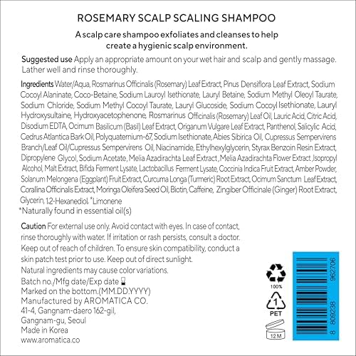 AROMATICA Rosemary Scalp Scaling Shampoo  (13.53 oz)