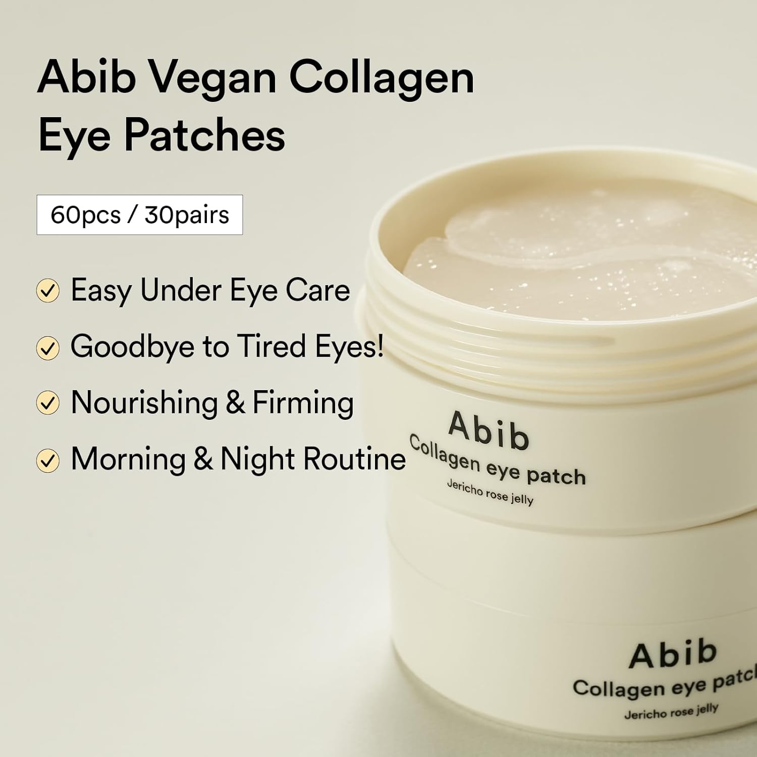 Abib Collagen Eye Patch Jericho Rose Jelly (60 Patches) Vegan Collagen