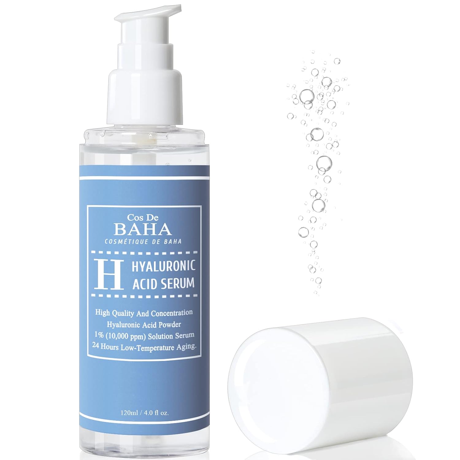 Pure Hyaluronic Acid 1% Powder Serum for Face 10,000ppm 4 Fl Oz