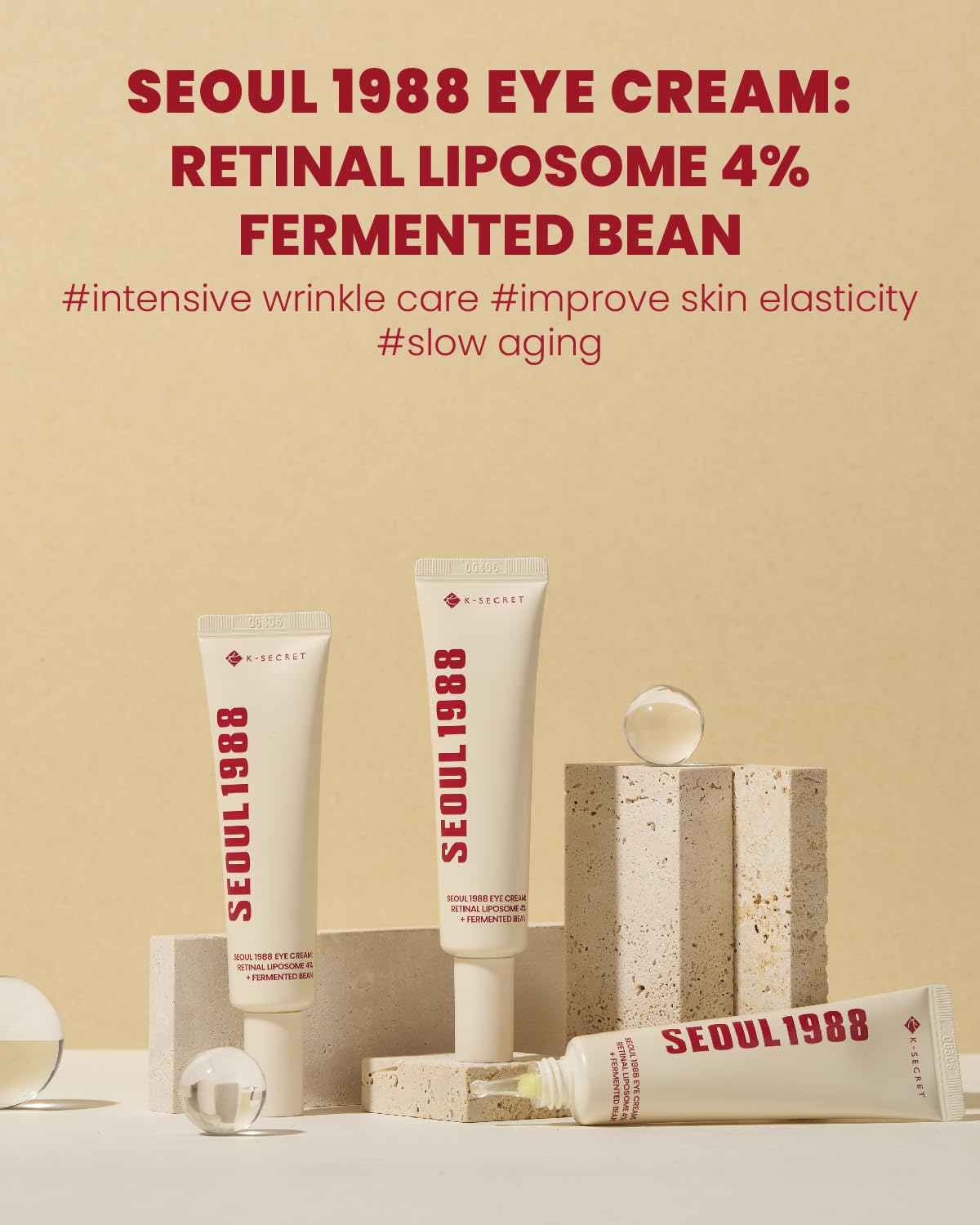 KSECRET SEOUL 1988 Eye Cream : Retinal Liposome 4% + Fermented Bean, 30ml/1fl.oz