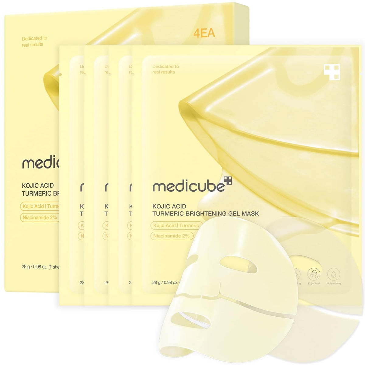 medicube Kojic Acid Turmeric Brightening Gold Jelly Gel Mask |  28g x 4ea