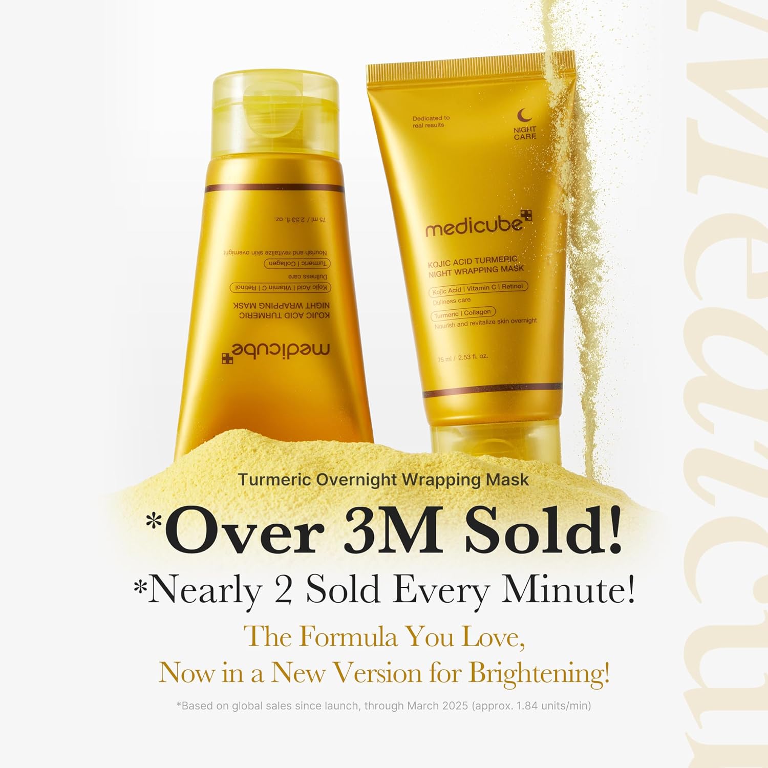 medicube Kojic Acid Turmeric Overnight Wrapping Peel Off Mask – 2.53 fl. oz.