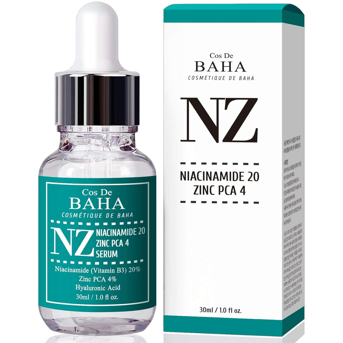 Cos De Baha Niacinamide 20% + Zinc PCA 4% Serum for Face 1 Fl Oz