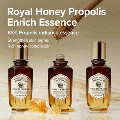 SKINFOOD Royal Honey Propolis Enrich Essence - 63% Black Bee Propolis & 10% Royal Jelly Extract Face Serum - Propolis Serum for Skin 1.69 Fl. Oz. (50mL)