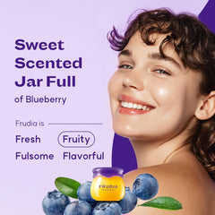 WELCOS FRUDIA Honey Lip Balm – Blueberry | Lip Exfoliating, Moisturizing & Volumizing  (0.33 oz)