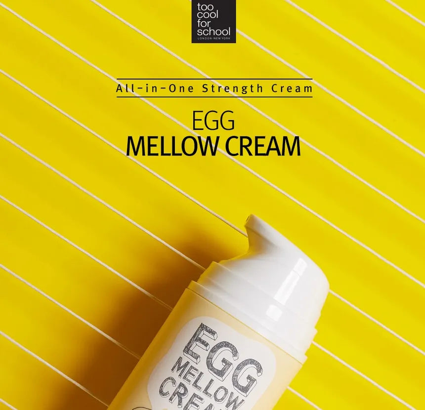 Too Cool for School Egg Mellow Cream, Egg Extracts, Collagen Fibers, Inca Omega, All day hydration