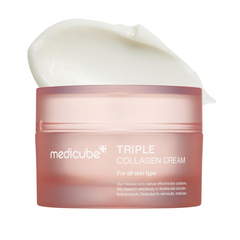 Medicube Triple Collagen Cream - Hydrating & Firming Moisturizer with Hyaluronic Acid, Premium Elastin, Shea Butter, 1.69 oz