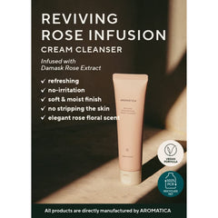 AROMATICA Reviving Rose Infusion Cream Cleanser 5.11oz /145g Double Cleanser